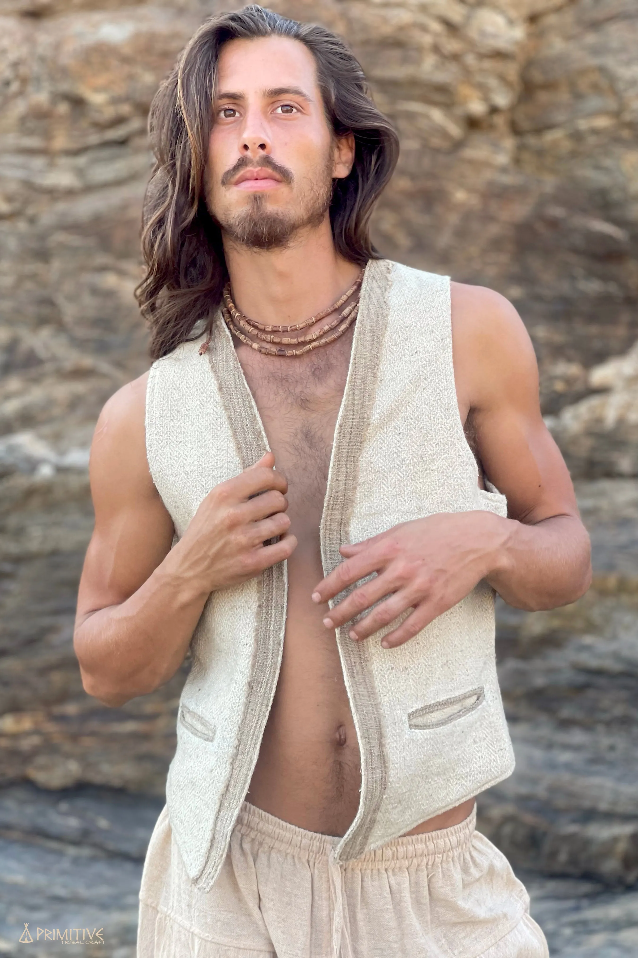 Aguila Vest ⋙⋘ Handwoven Hemp Wool