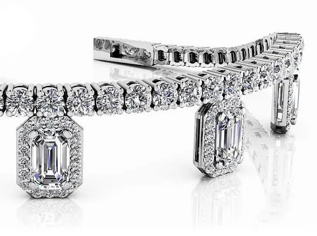 Alluring Nights Diamond Charm Bracelet Lab-Grown Diamond with 4.75 ct.(finished) 5x3mm, 1mm, 2.4mm