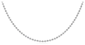 Alternating Clusters Diamond Lab-Grown Diamond Necklace with 8.16 ct.(finished) 1.6mm, 3.5mm