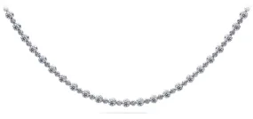 Alternating Diamonds Diamond Necklace with 8.86 ct.(finished) 2.2mm, 3.2mm