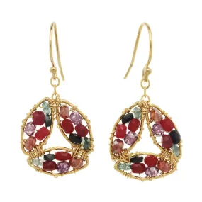 Amethyst and Ruby Earrings 2846 by Michelle Pressler Jewelry