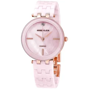 Anne Klein Blush Mother of Pearl Dial Ladies Watch 3310LPRG