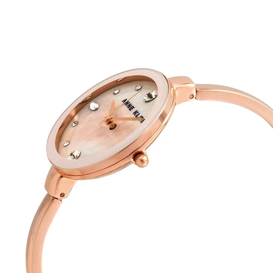 Anne Klein Light Pink Dial Rose Gold-tone Ladies Watch and Bracelet Set 3352PKST