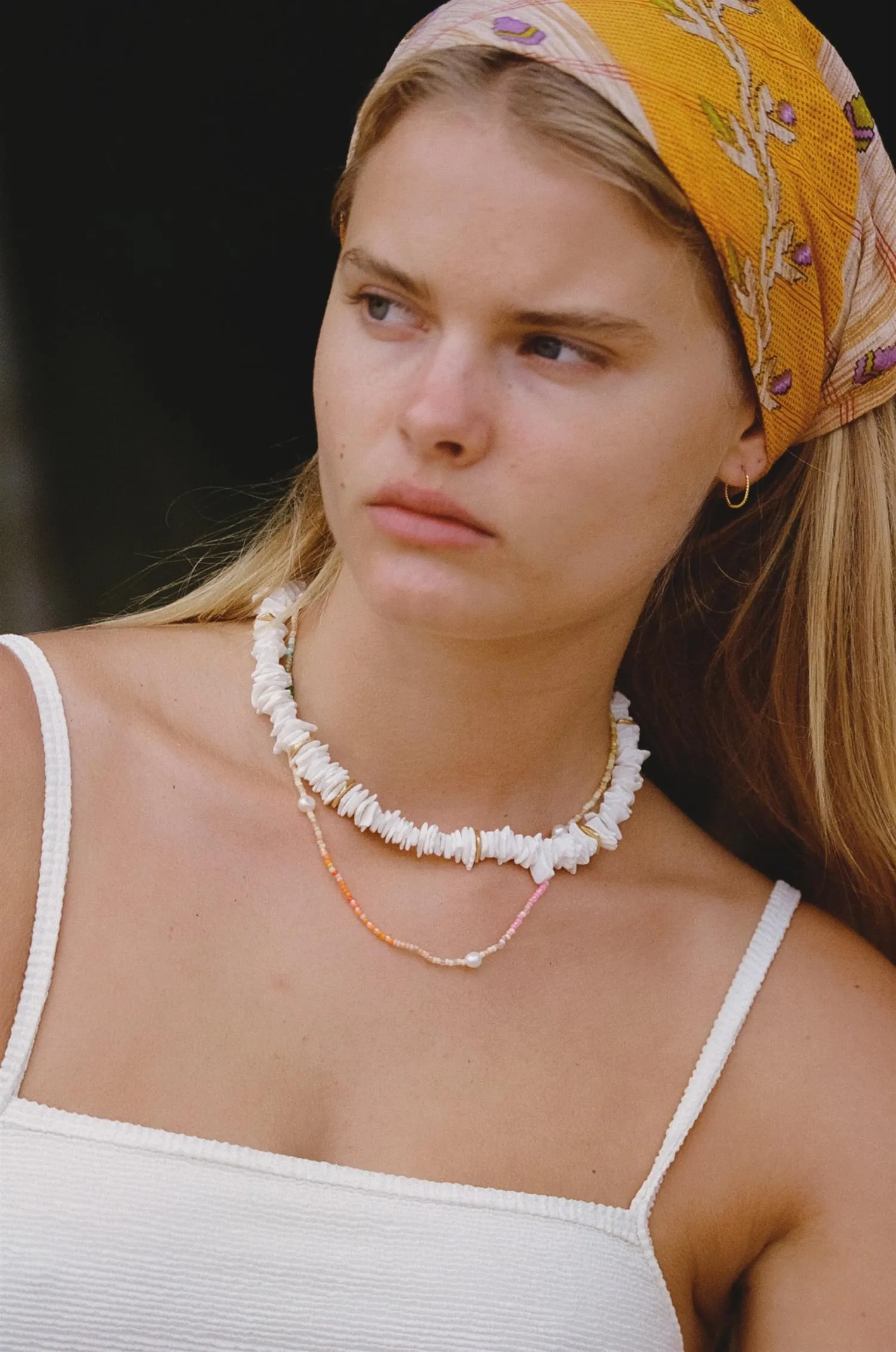 ANNI LU - Puka Necklace - White