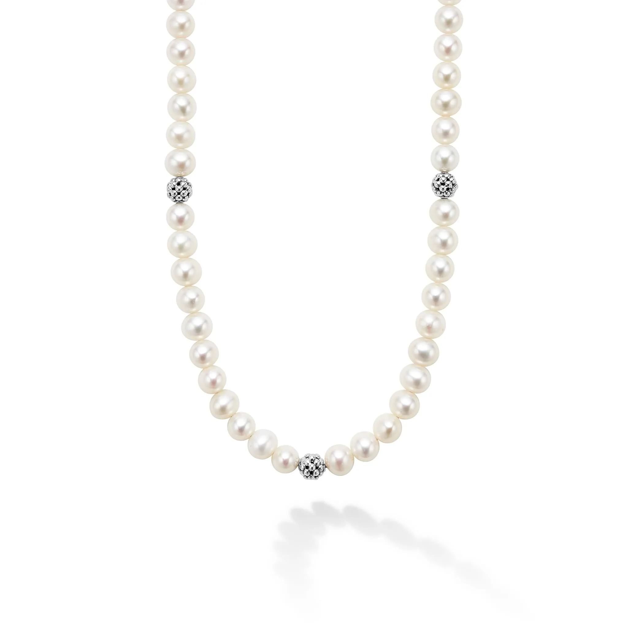 Anthem Silver Station Pearl Necklace