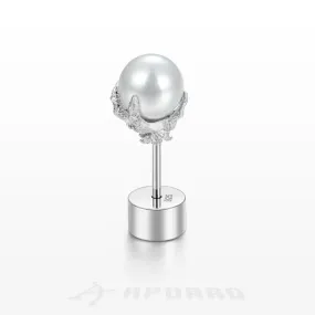 Aporro WONG Dragon Pearl Stud Earring