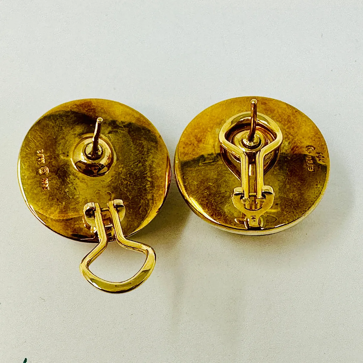 Asch Grossbardt 14K Gold Dome Earrings