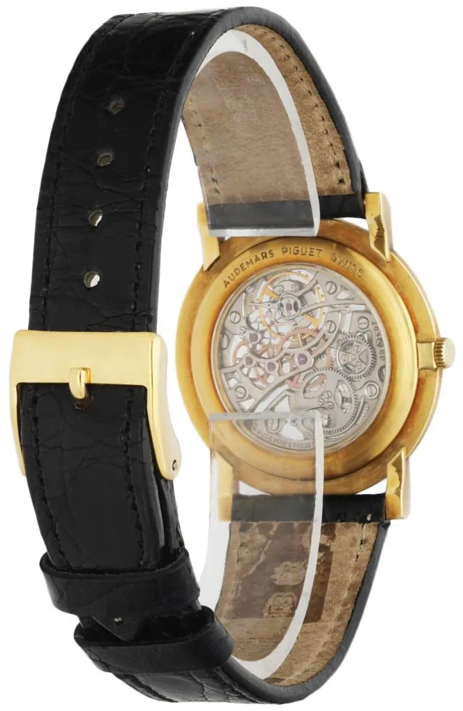 Audemars Piguet 5214 18K Yellow Gold Skeleton Dial Vintage Men's Watch