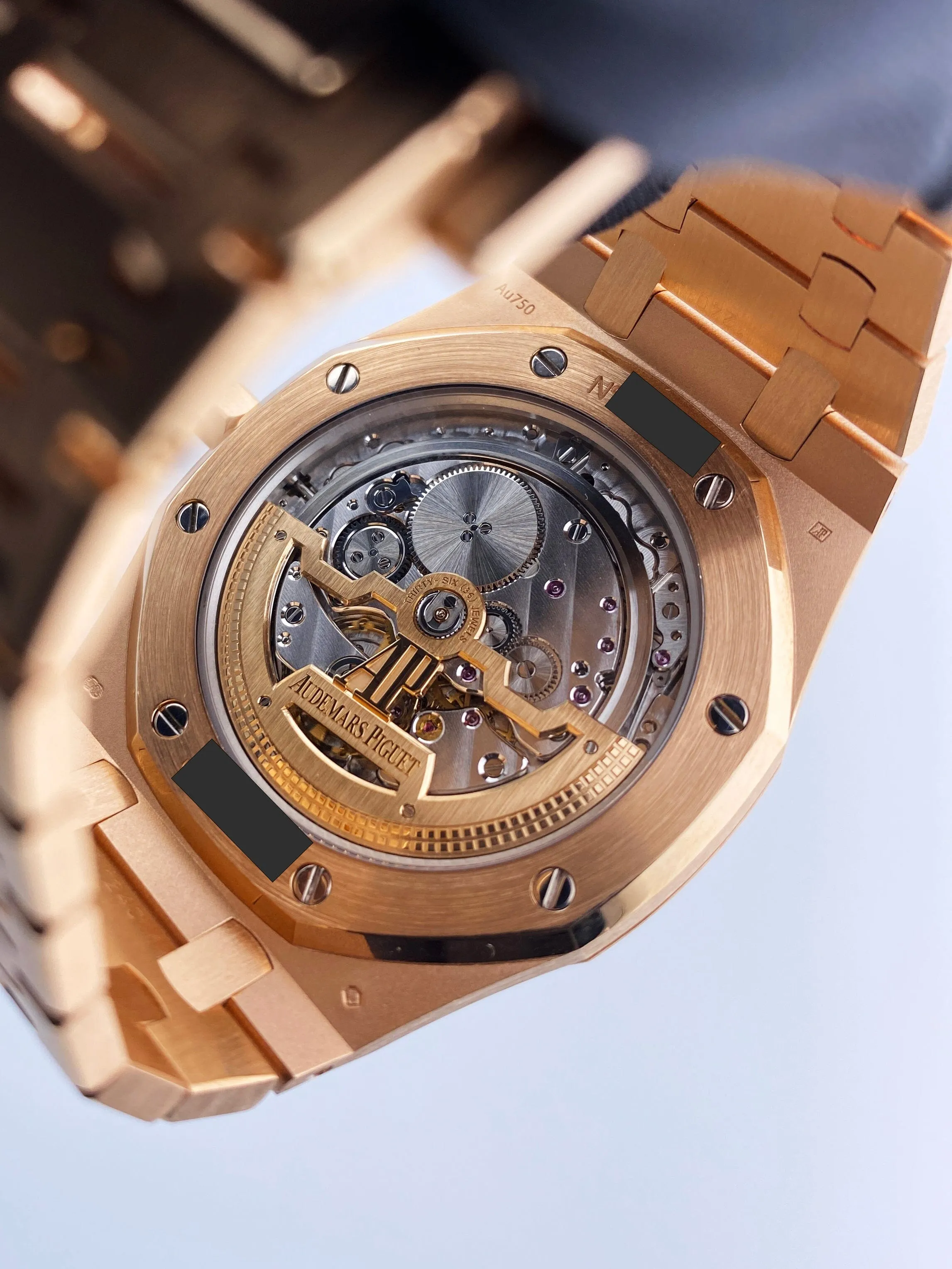 Audemars Piguet Royal Oak 152020OR 18K Rose Gold Mens Watch Box/Papers