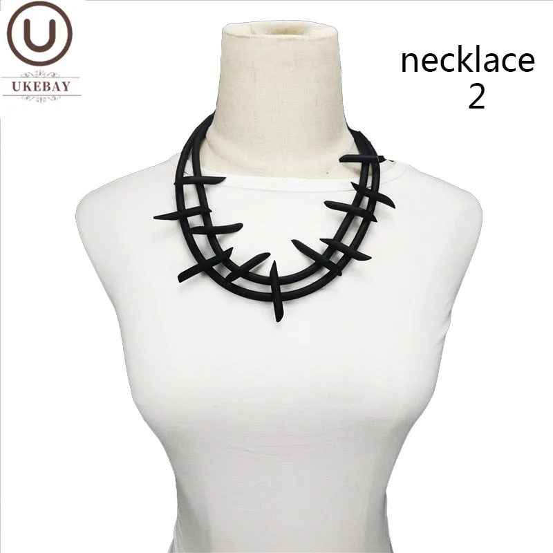 Barbed- the Rubber Barbed Wire Jewelry Collection Necklace Bracelet Earrings 5 Colors Ways