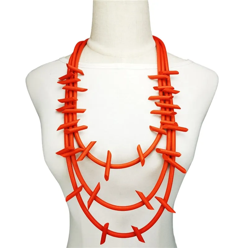 Barbed- the Rubber Barbed Wire Jewelry Collection Necklace Bracelet Earrings 5 Colors Ways