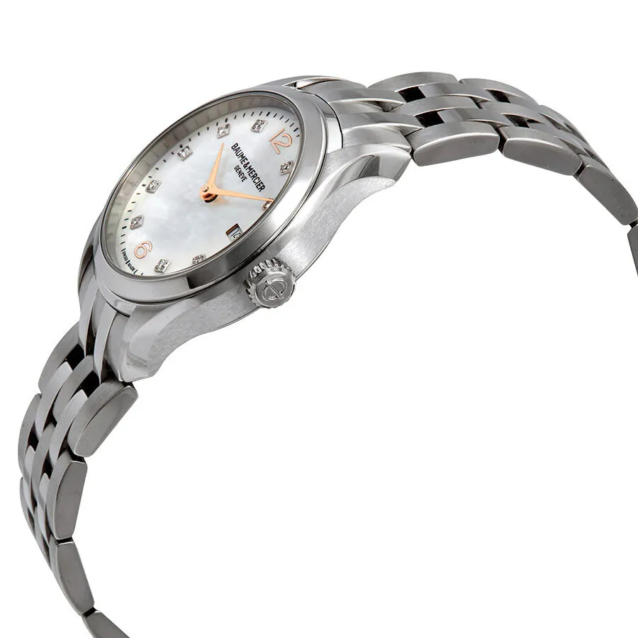 Baume and Mercier Clifton Mother of Pearl Dial Ladies Watch 10176