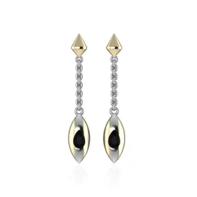 Black Magic Silver & Gold Earrings MER405