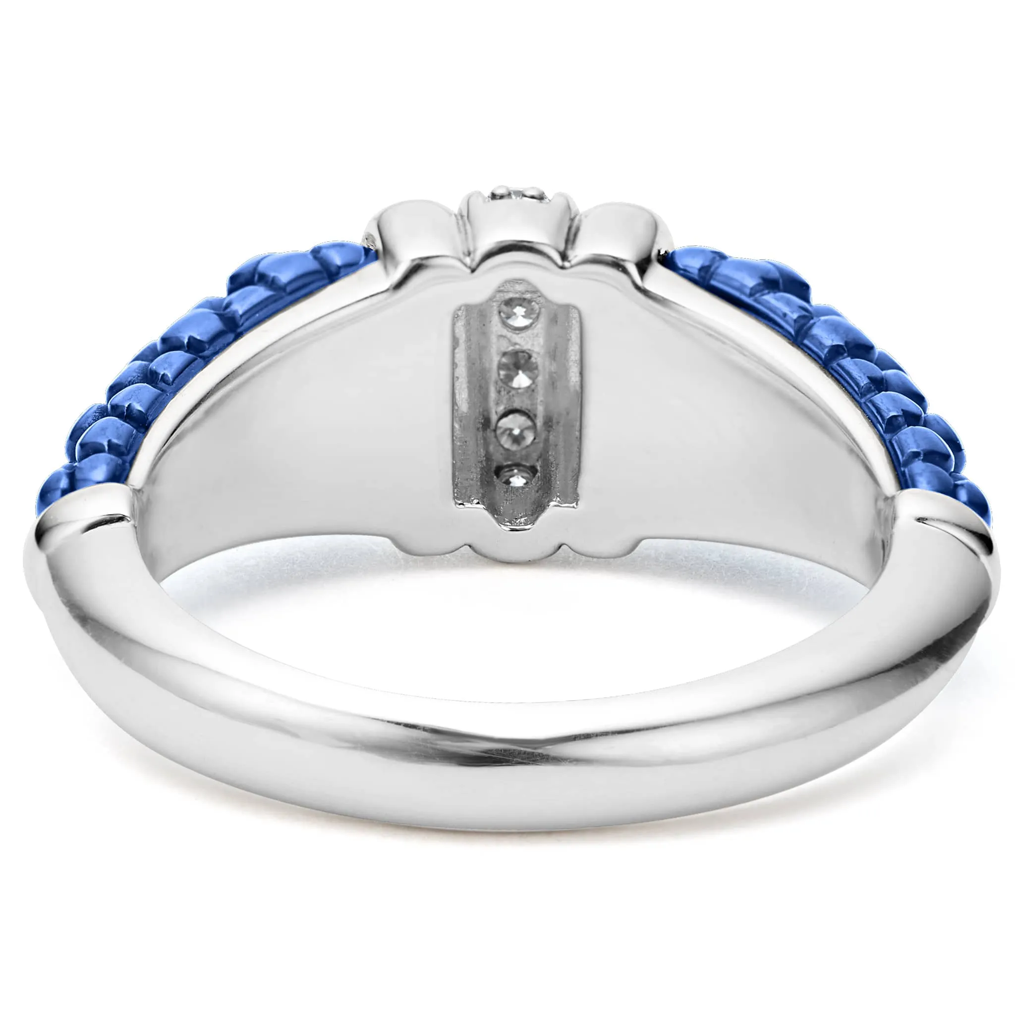 Blue Caviar Ceramic Diamond Stacking Ring