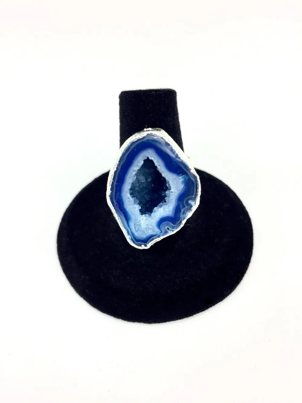 Blue Druzy Geode Ring O.O.A.K.