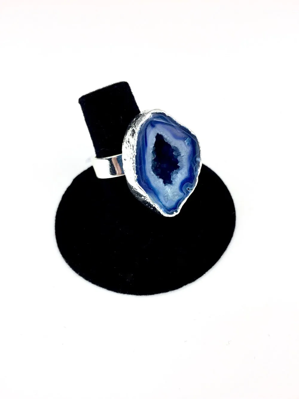 Blue Druzy Geode Ring O.O.A.K.