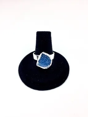 Blue Druzy Stone Ring O.O.A.K.