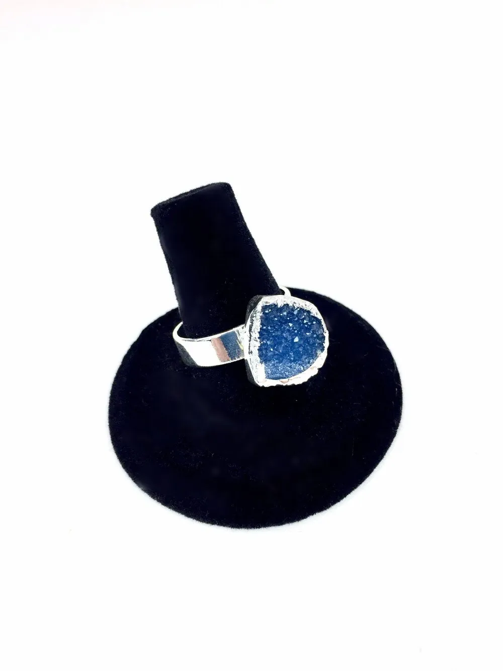 Blue Druzy Stone Ring O.O.A.K.