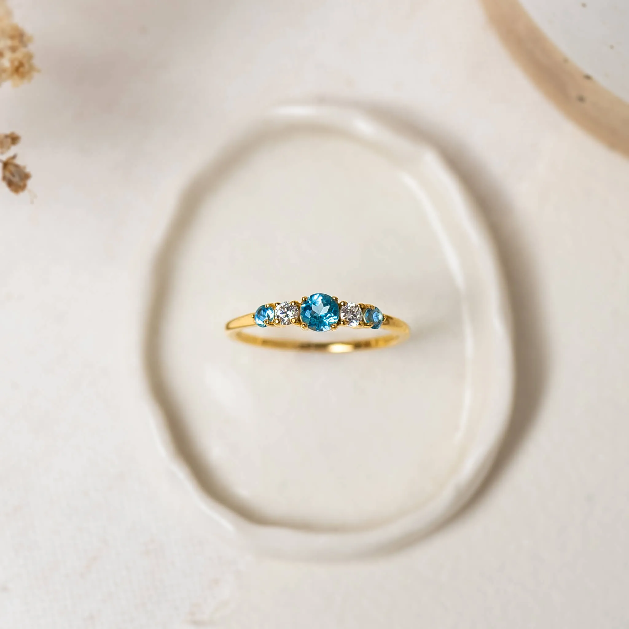 Blue Topaz Ring - Ellie