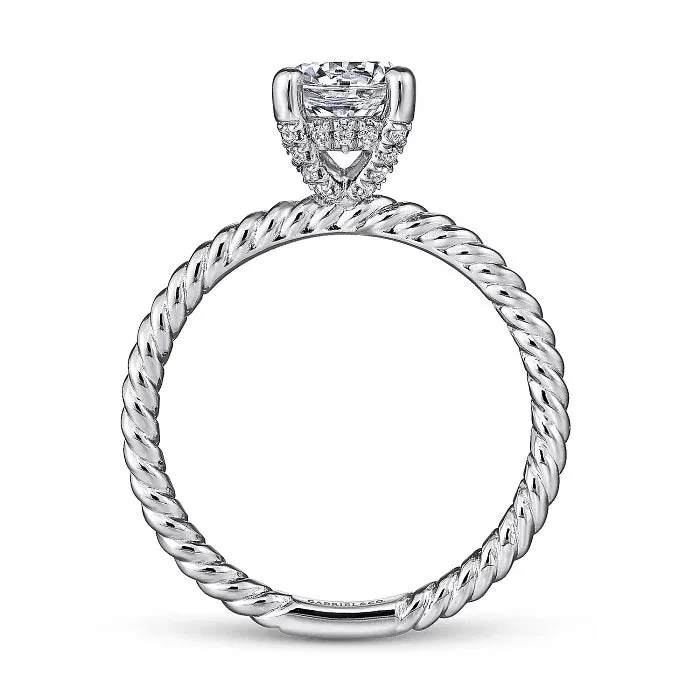 Bobbi - 14K White Gold Round Diamond Engagement Ring