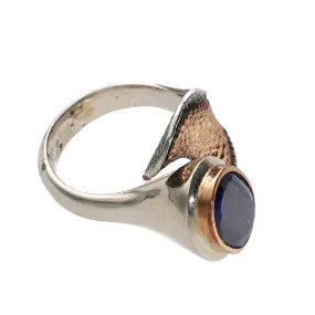 Bora Jewelry of Brooklyn Sterling Silver and Bronze Oval Spinel Modern Ring