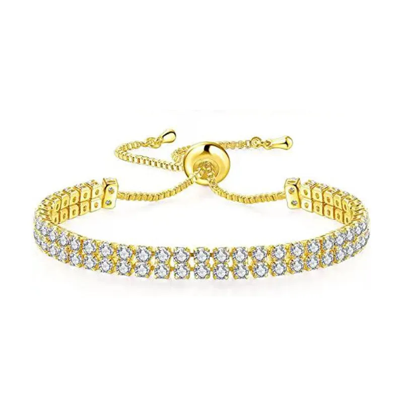 Bracelet White Suit Zircon Tennis Pull