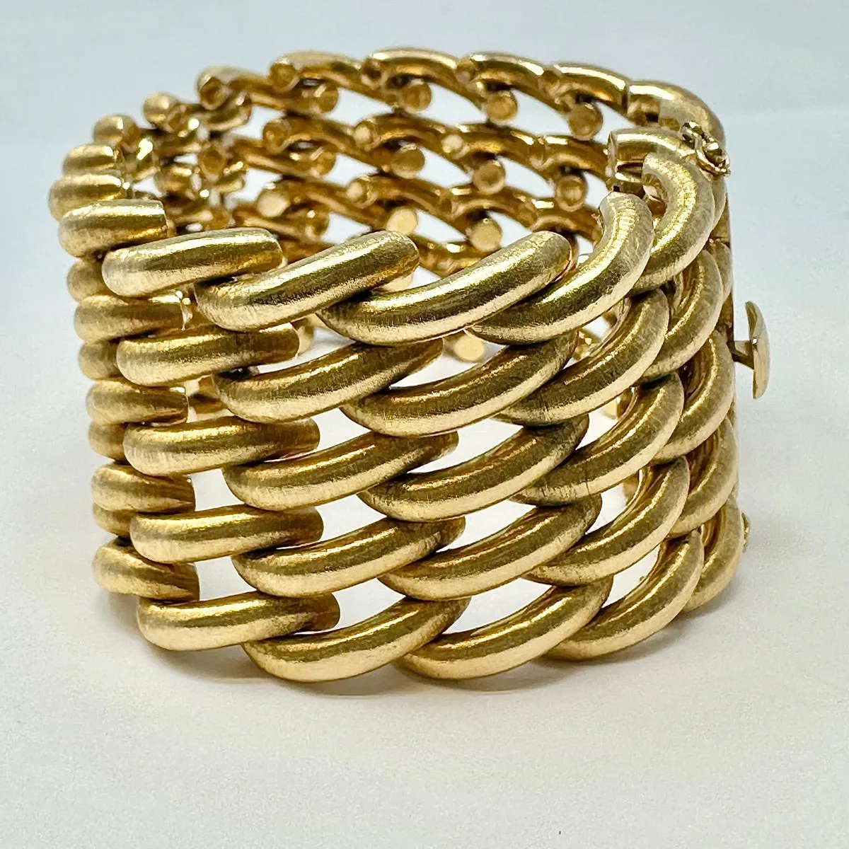 Buccellati 18K Gold 5 Row Wide Bracelet