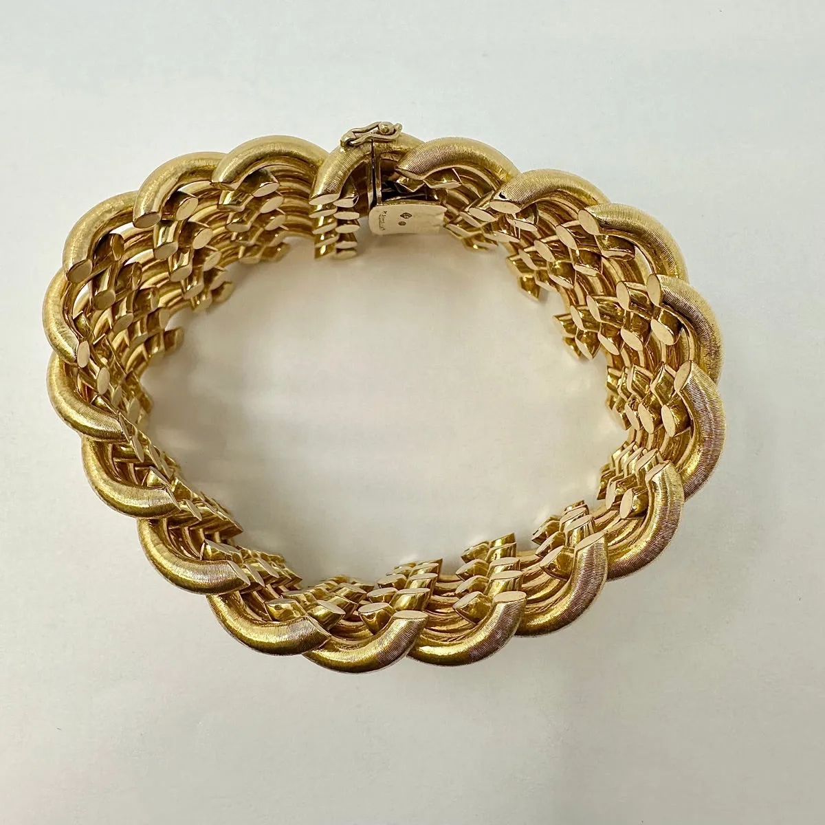 Buccellati 18K Gold 5 Row Wide Bracelet