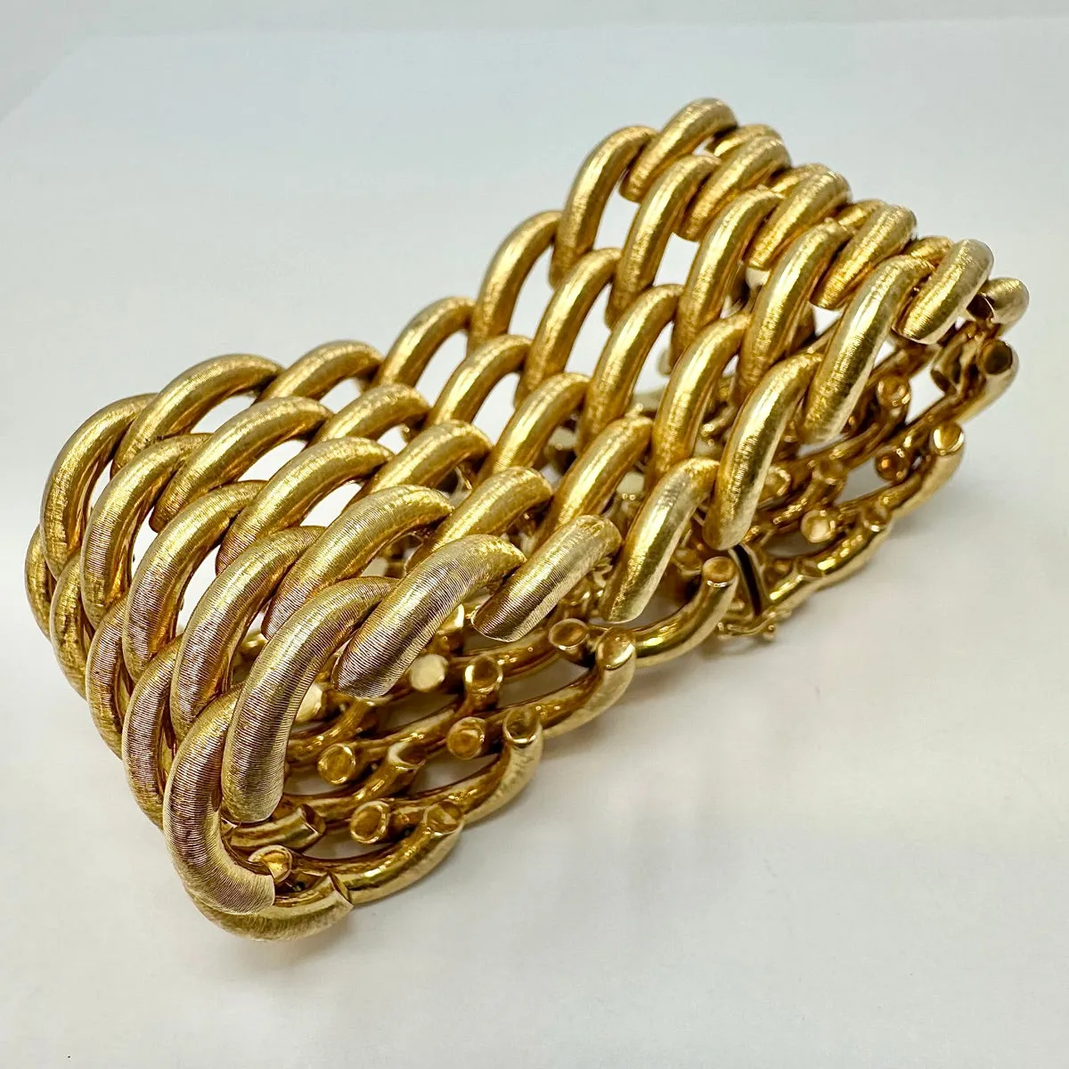 Buccellati 18K Gold 5 Row Wide Bracelet