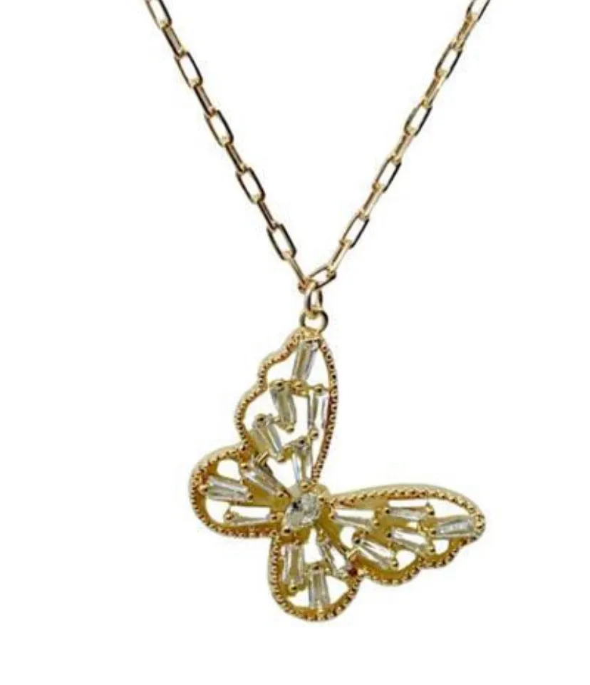 Butterfly On 18K Gold Fill Chain