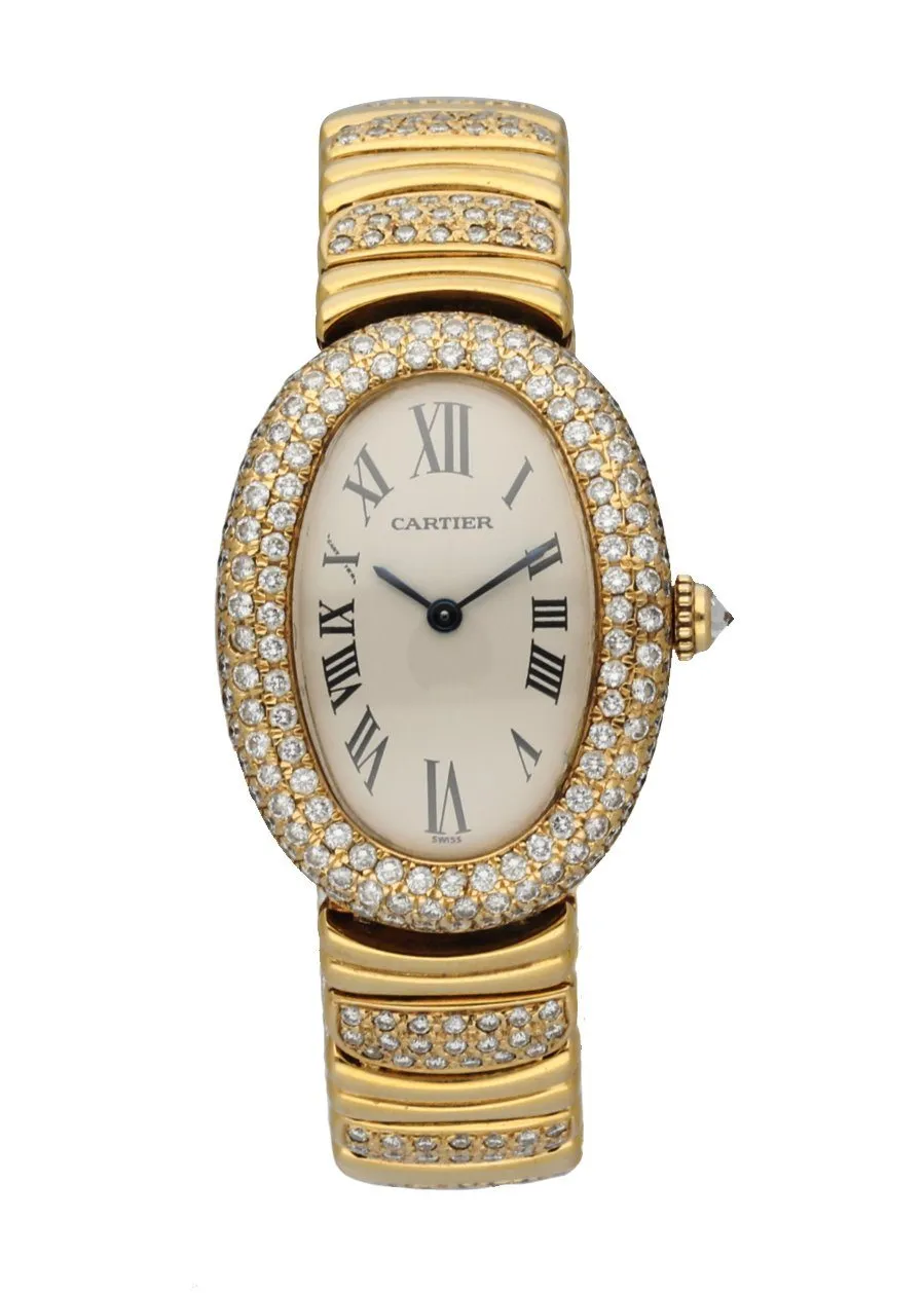 Cartier Baignoire 1954 18K Yellow Gold Diamond Ladies Watch