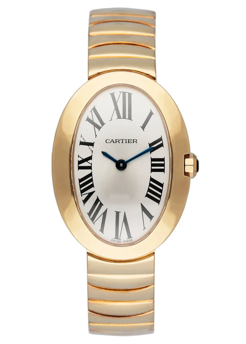 Cartier Baignoire 3208 18K Yellow Gold Ladies Watch Box Papers