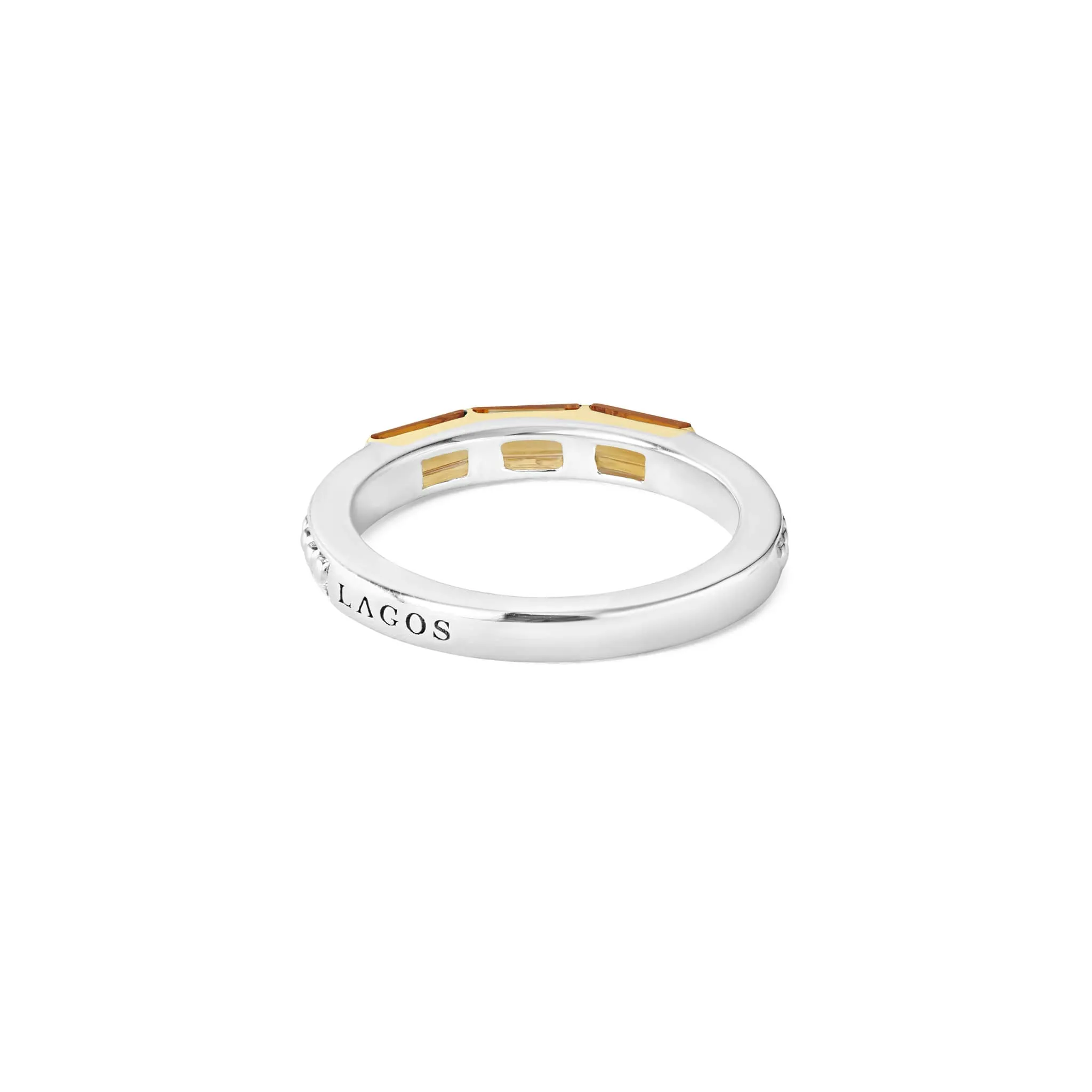 Caviar Color Citrine Stacking Ring