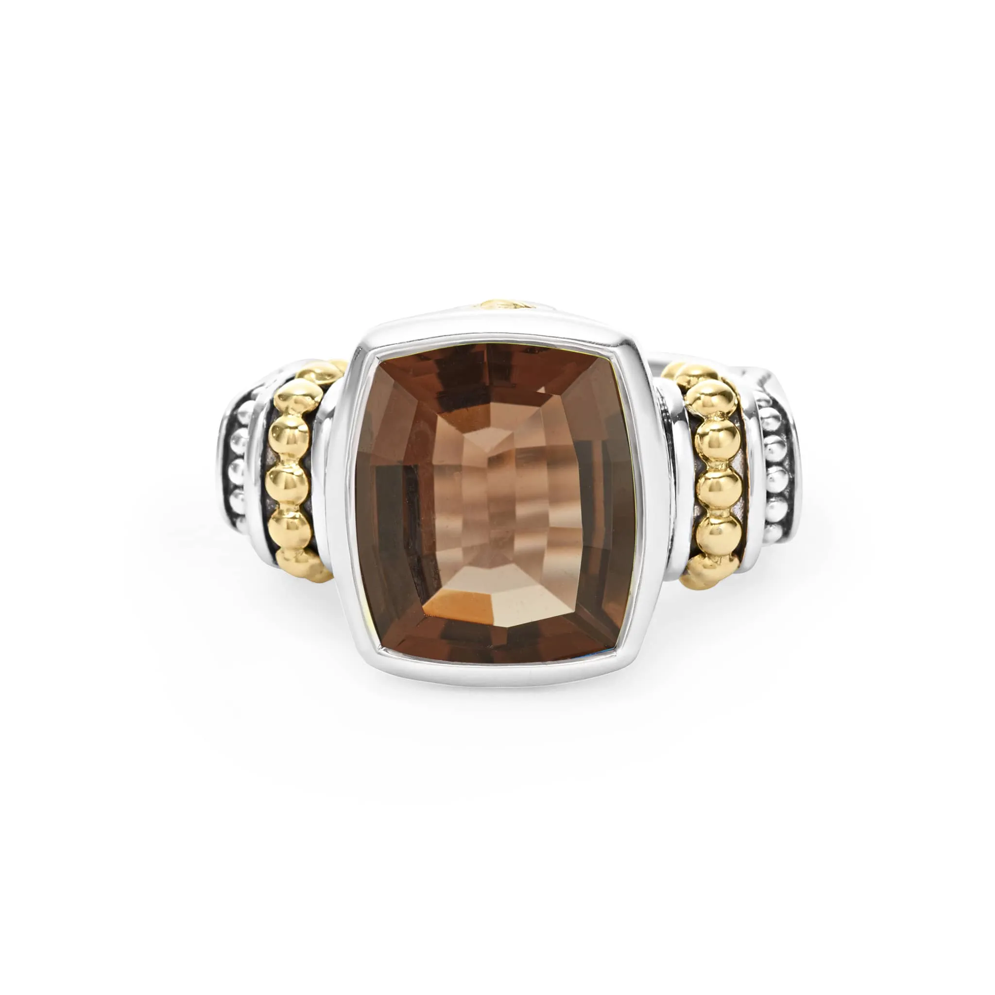 Caviar Color Small Smokey Quartz Statement Ring