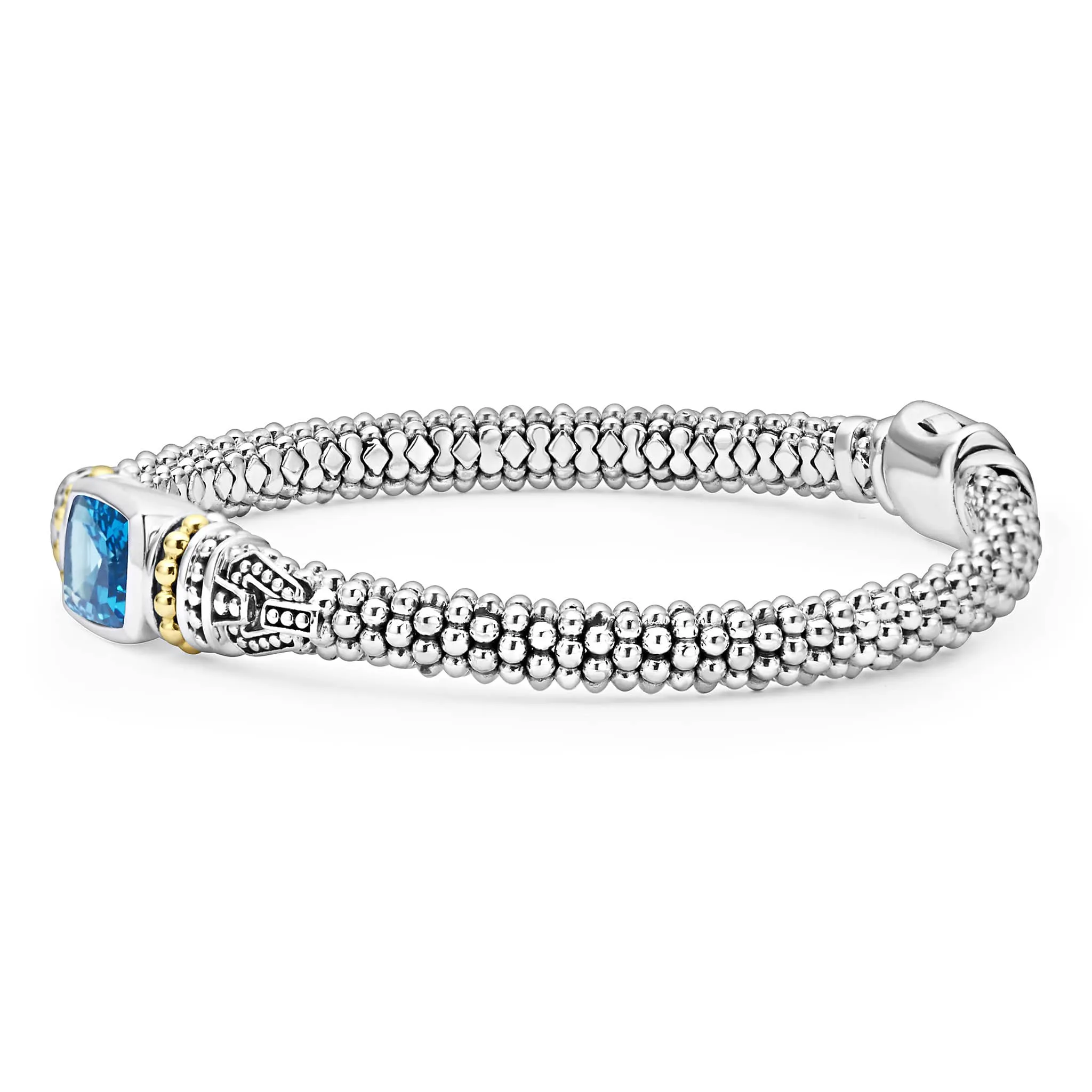 Caviar Color Swiss Blue Topaz Caviar Bracelet | 6mm