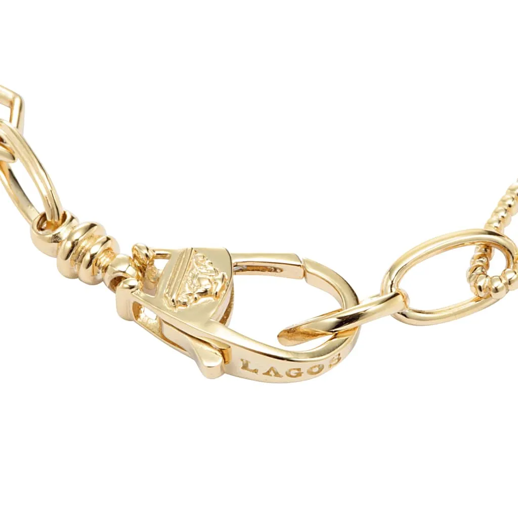 Caviar Gold 18K Gold Multi Link Bracelet