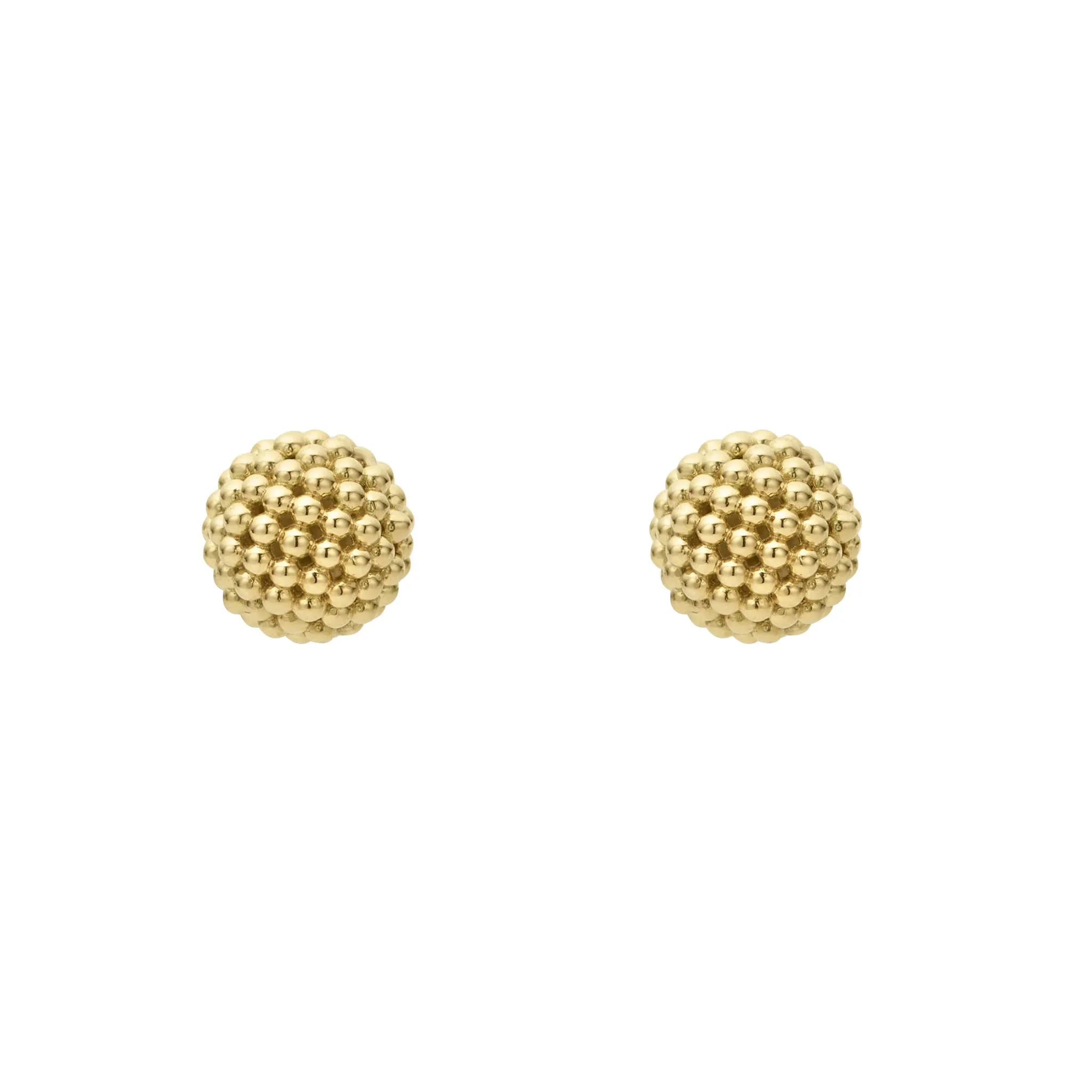 Caviar Gold Beaded 18K Gold Stud Earrings