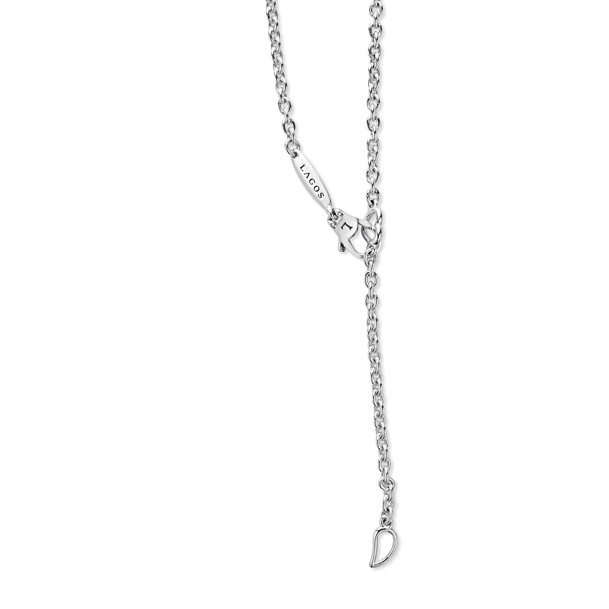 Caviar Lux Two-Tone X Diamond Necklace