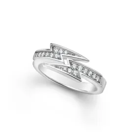 Caviar Spark Lightning Bolt Diamond Ring