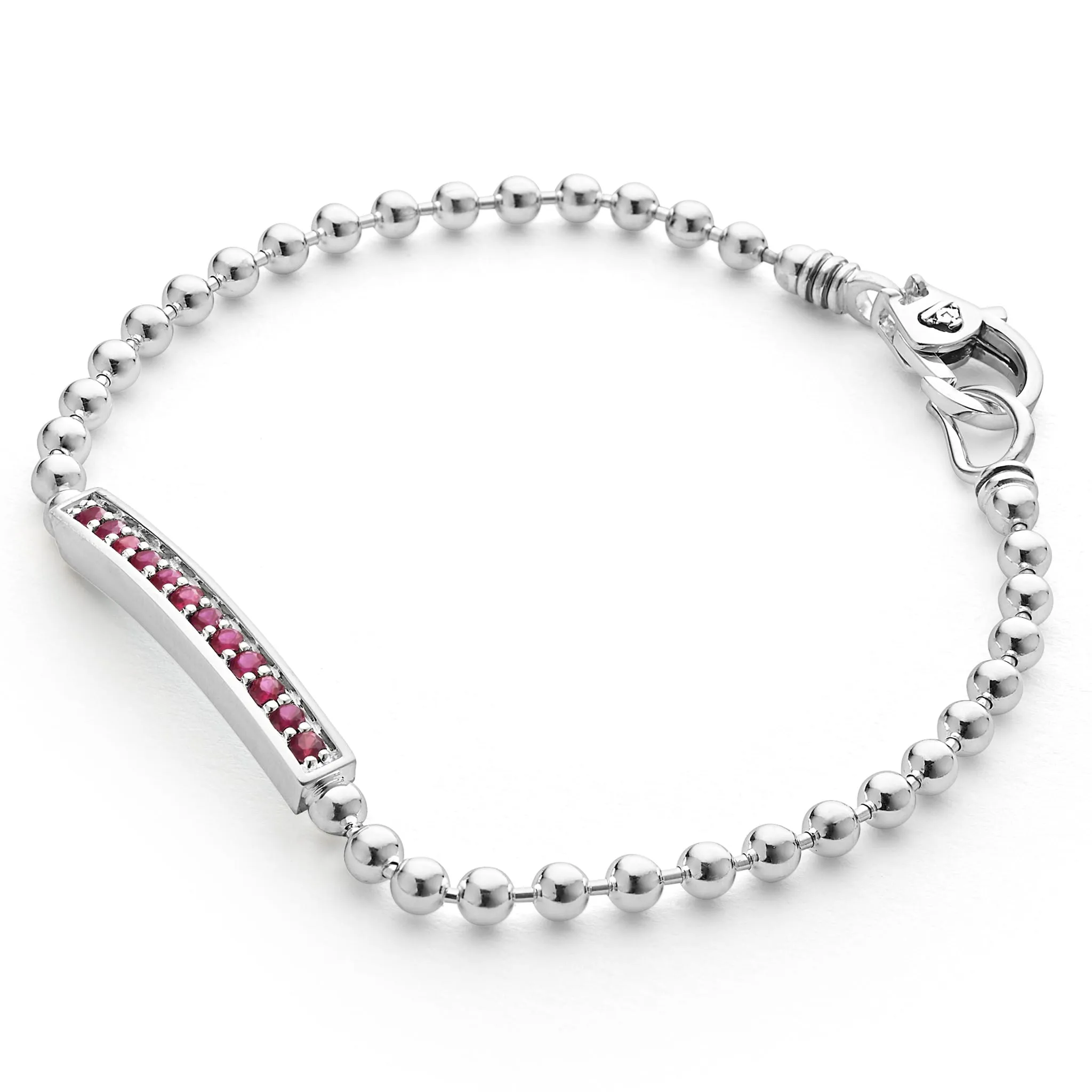 Caviar Spark Ruby Beaded Bracelet