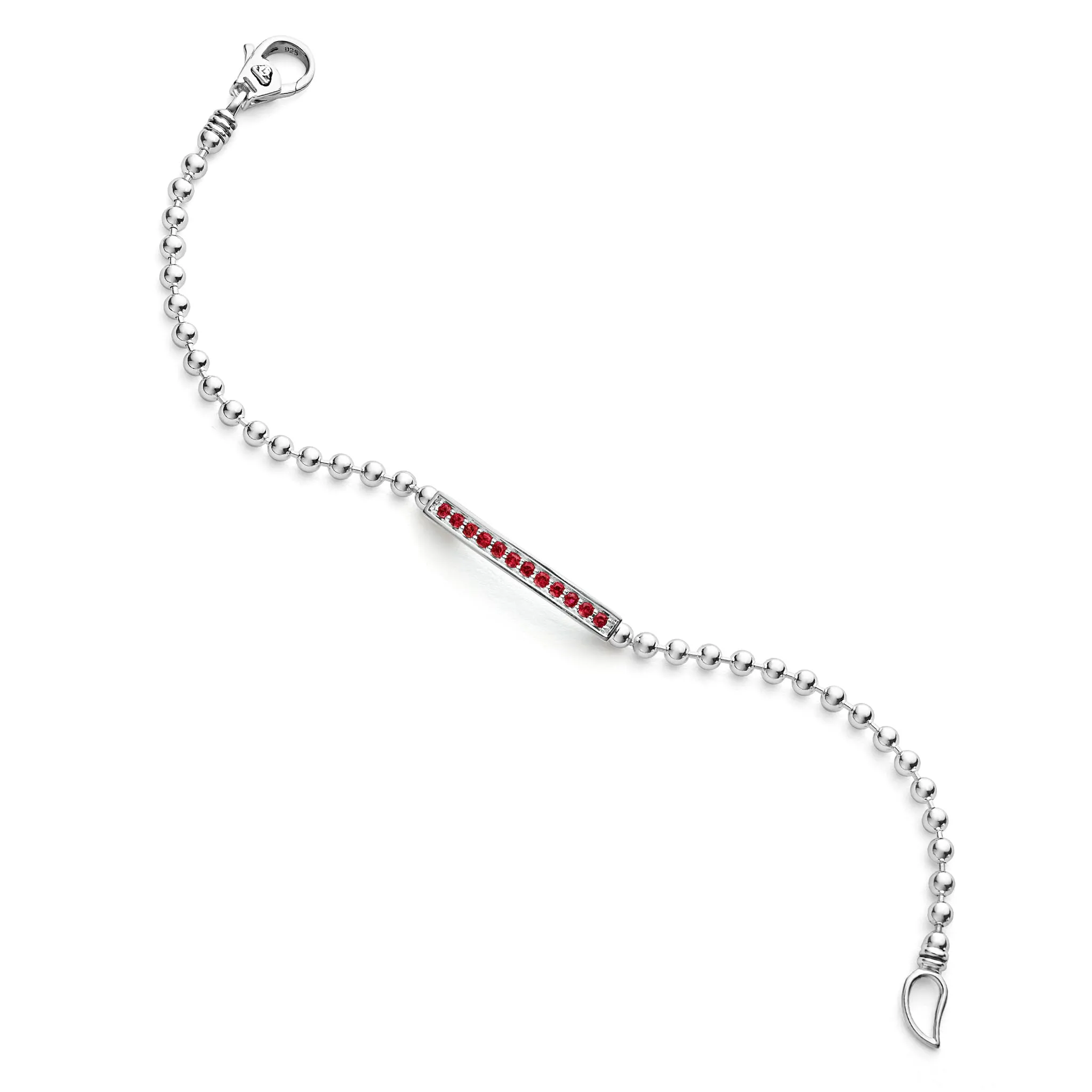 Caviar Spark Ruby Beaded Bracelet