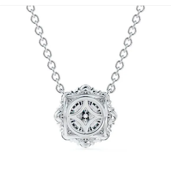 Center of My Universe® Floral Halo Diamond Pendant