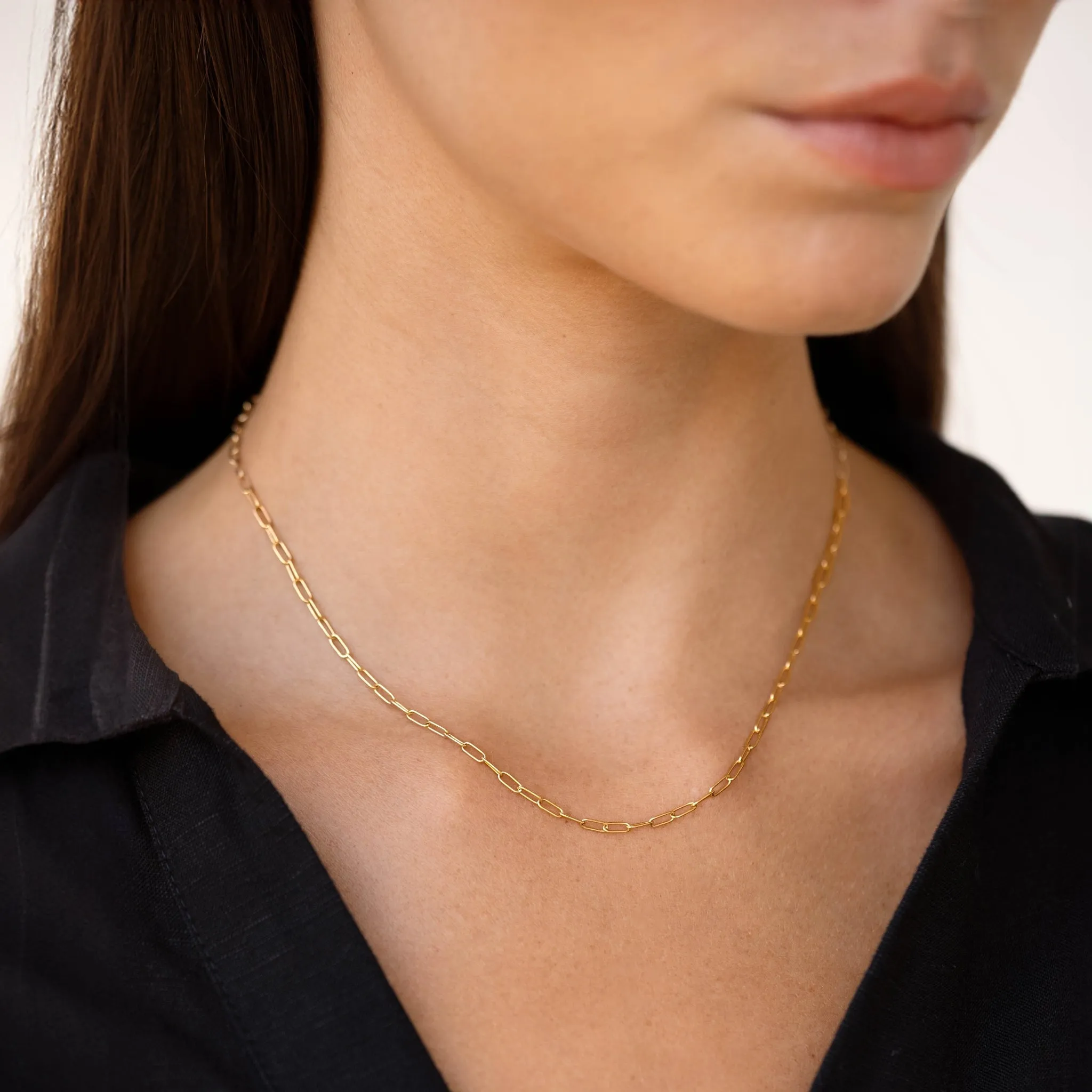 Chain Link Necklace 14k Gold