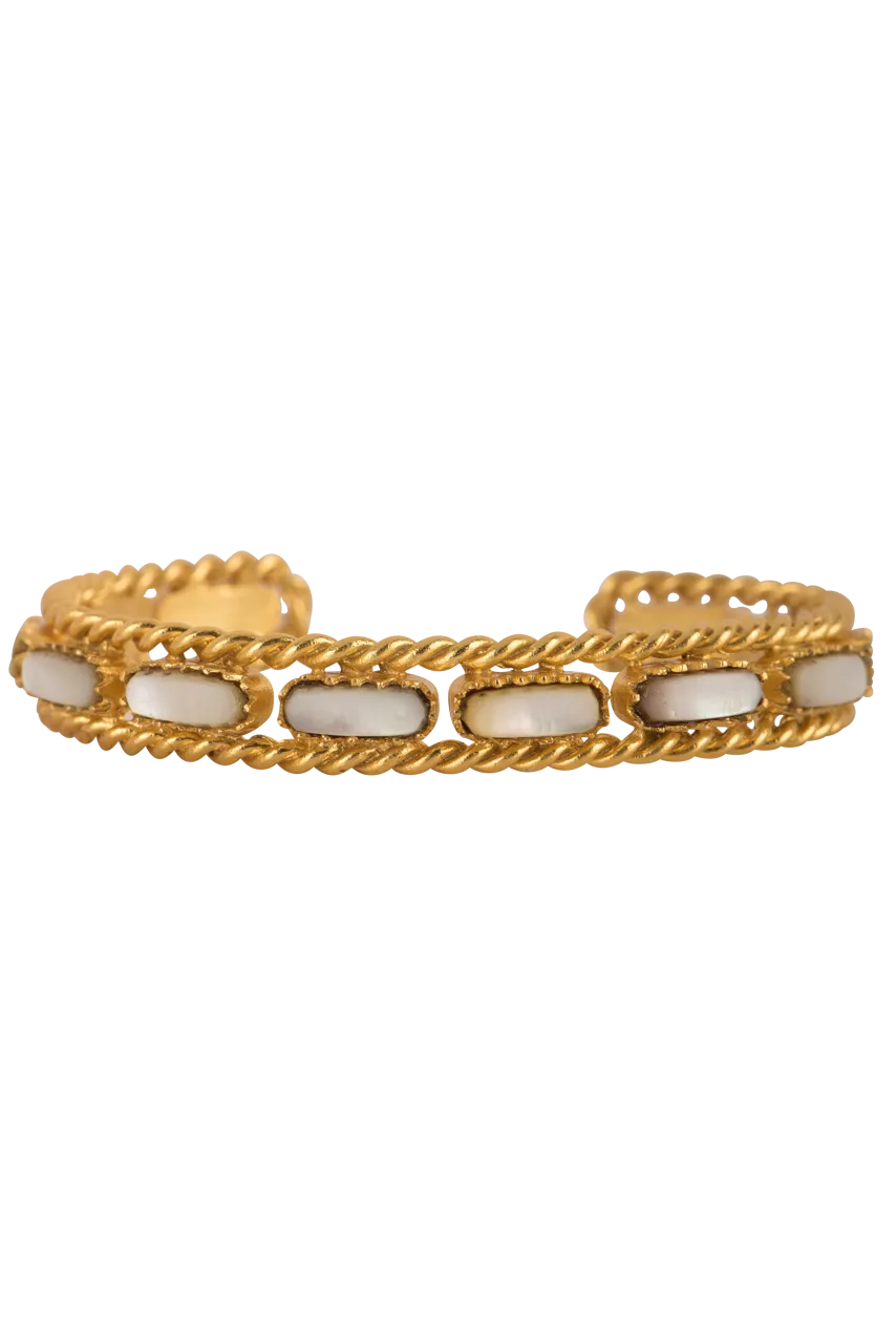 Christina Greene Pearl Cable Bangle