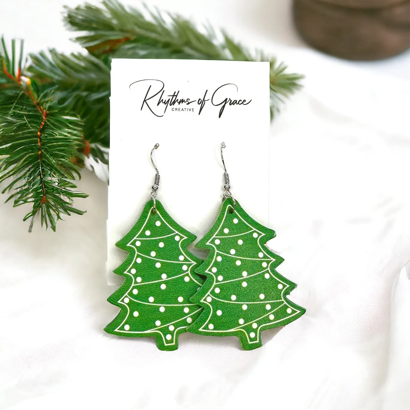 Christmas Earrings - Christmas Tree Earrings, Santa Costume, Christmas Jewelry, Handmade Earrings, Rudolph the Red Nosed Reindeer, Snowflake Earring