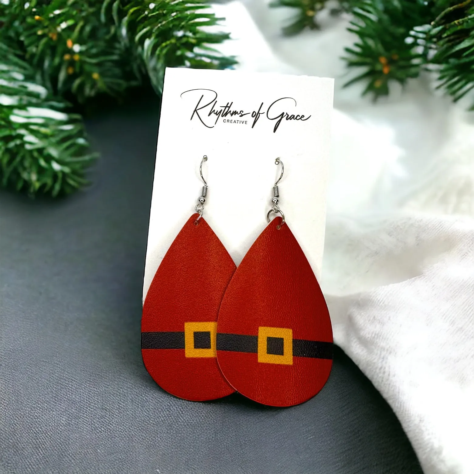 Christmas Earrings - Christmas Tree Earrings, Santa Costume, Christmas Jewelry, Handmade Earrings, Rudolph the Red Nosed Reindeer, Snowflake Earring