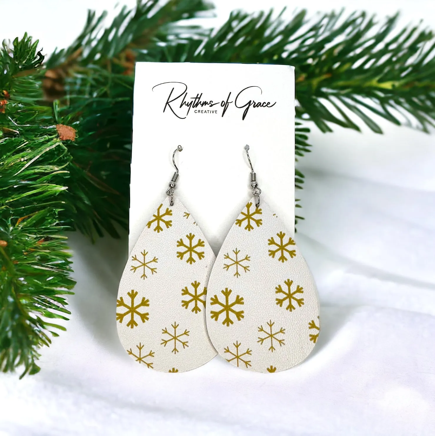 Christmas Earrings - Christmas Tree Earrings, Santa Costume, Christmas Jewelry, Handmade Earrings, Rudolph the Red Nosed Reindeer, Snowflake Earring