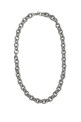 Chunky O Silver Chain Necklace