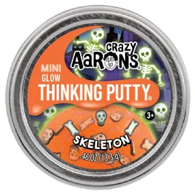 Crazy Aarons Skeleton Mini 2 Inch Halloween Thinking Putty Tin