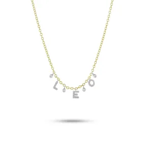 Custom Initial Diamond Necklace with 3 letters